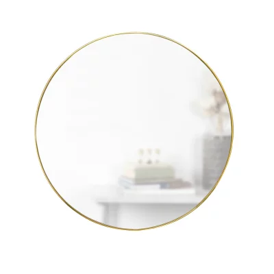UMBRA  - Miroir rond en m&eacute;tal 86 cm Hubba laiton