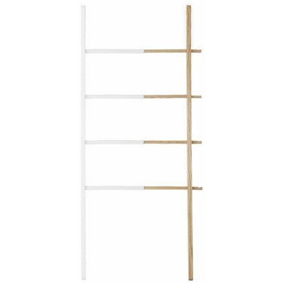 Umbra - Porte serviette &eacute;chelle extensible Blanc/Naturel