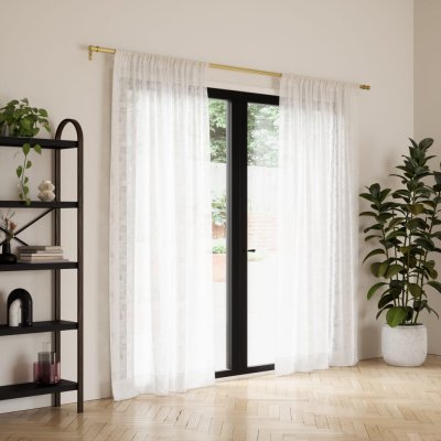 Umbra Sheera Lot de deux Rideaux, 132X241 cm, Blanc, Polyester