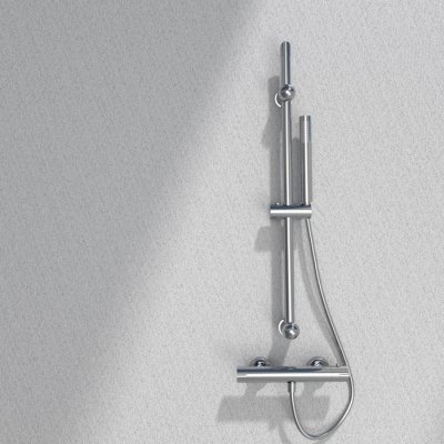 ESSEBAGNO Una Ensemble et Barre de Douche, Chrom&eacute;, 3 Pi&egrave;ces