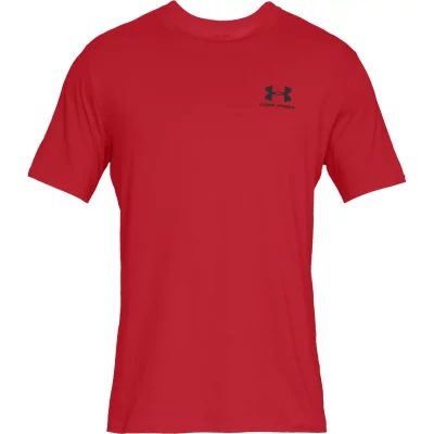 UNDER ARMOUR  Sportstyle Left Chest, T-Shirt Homme, Red / Black , S