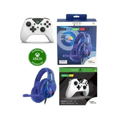 UNDER CONTROL  Casque RGB + Manette Xbox Blanche