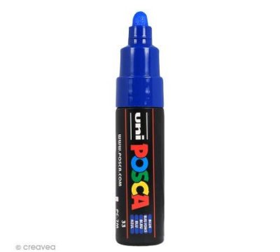POSCA Uni-ball 181351 Marqueur Uni  avec pointe ogive large Bleu