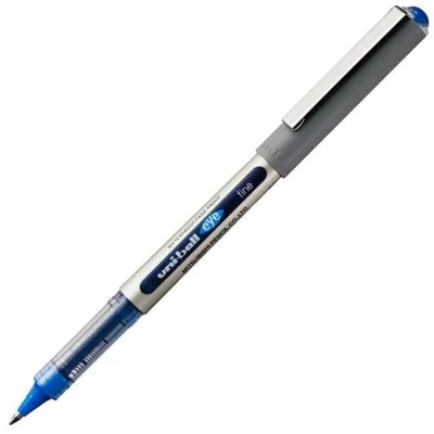 UNI-BALL  Eye Fine UB-157 Bo&icirc;te de 12 stylos &agrave; encre pigment&eacute;e bleue