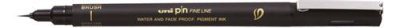 UNI-BALL  Feutre technique PIN Brush Extra Fine, noir - Lot de 6