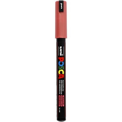 POSCA Uni-Ball Marqueur Peinture &Agrave; L'eau  Pc-1mr Rouge M&eacute;tal 1 Unit&eacute;(S)