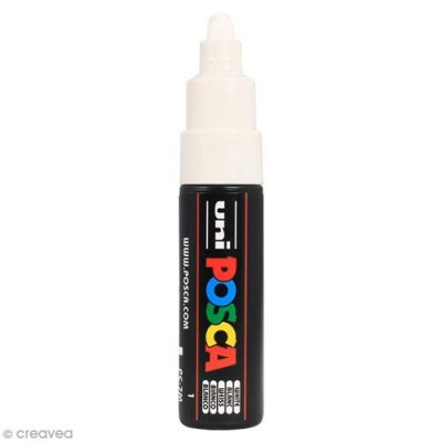 POSCA Uni-Ball Marqueur Pointe Large Conique Pc7m Bl Blanc