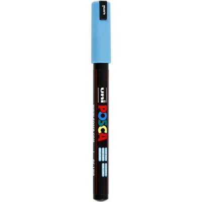 POSCA UNI-BALL Marqueur Pte calibr&eacute;e extra-fine  PC1MR 0,7mm Bleu Clair