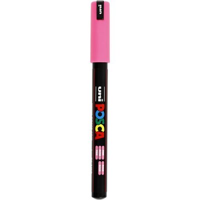 POSCA UNI-BALL Marqueur Pte calibr&eacute;e extra-fine  PC1MR 0,7mm Rose