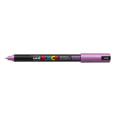 UNI BALL UNI-BALL Marqueur Pte calibr&eacute;e extra-fine POSCA PC1MR 0,7mm Rose M&eacute;tal