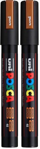 POSCA UNI-BALL Marqueur Pte conique moyenne  PC5M 1,8 - 2,5mm Bronze