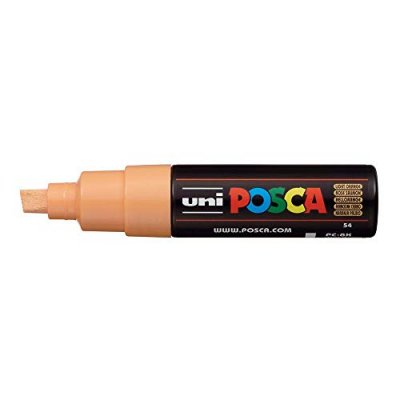 POSCA UNI-BALL Marqueur Pte large biseaut&eacute;e  PC8K 8mm Rose Saumon