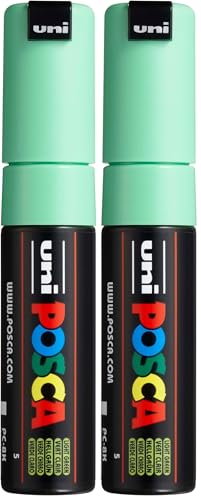 POSCA UNI-BALL Marqueur Pte large biseaut&eacute;e  PC8K 8mm Vert Clair