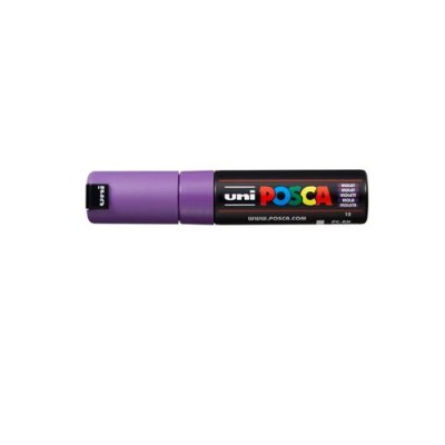 POSCA UNI-BALL Marqueur Pte large biseaut&eacute;e  PC8K 8mm Violet