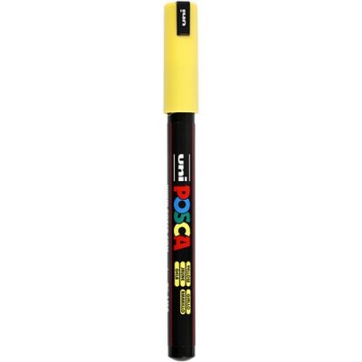 POSCA Uni-Ball  - Marqueur pointe calibr&eacute;e extra fine jaune - PC1MR J