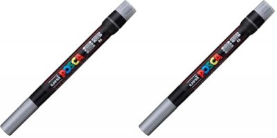 POSCA Uni-Ball Stylo-Pinceau Peinture &Agrave; L'eau brush Argent