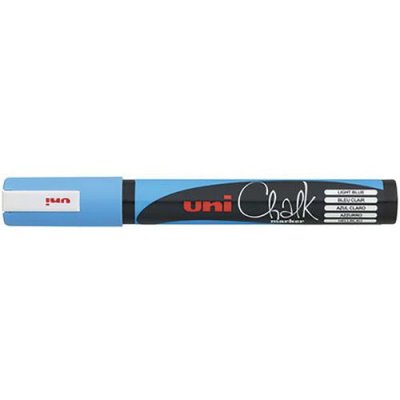  Uni-ball uni-ball marqueur craie chalk pwe-5m, bleu clair noir