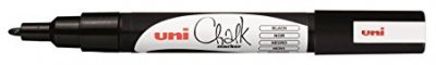GENERIQUE UNIBALL 10391 Marqueur Craie Chalk Marker Pointe Conique Fine 0,9-1,3mm Noir