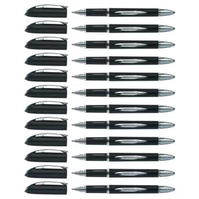 UNI BALL Uniball - Jetstream - Stylo &Agrave; Bille - Noir - Lot De 12