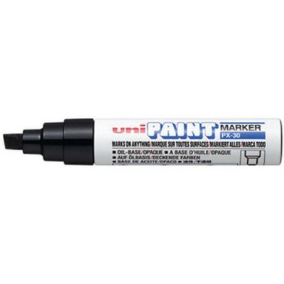 UNI BALL UNIBALL Marqueur PAINT Marker PX30 Pte biseaut&eacute;e large 4 - 8,5mm Noir
