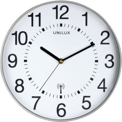 UNiLUX Horloge radio-pilot&eacute;e 'WAVE', argent