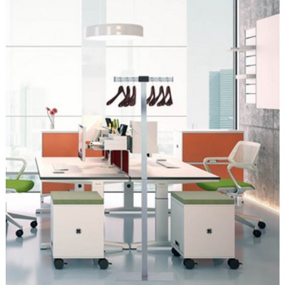 UNILUX  Portemanteau  spirit gris m&eacute;tal + 6 cintres