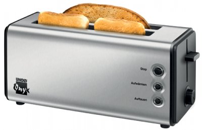UNOLD  38915 grille-pain onyx duplex &agrave; 2 fentes, en inox, 1180-1400 w