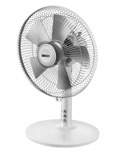 UNOTEC Unold 86810 Silverline Ventilateur de Table Argent/Blanc
