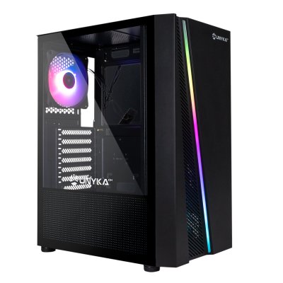 UNYKACH  Glayze Noir Bo&icirc;tier PC ATX RVB Verre Tremp&eacute; USB 3.0