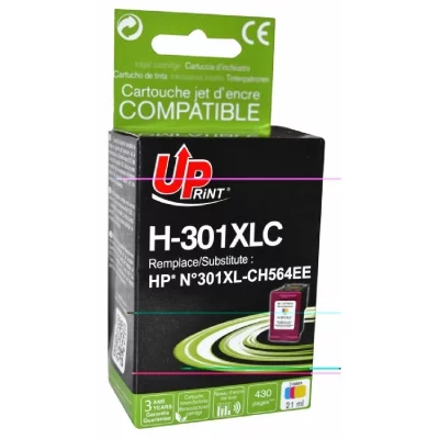 UPRINT  Cartouche d'encre Compatible avec HP 301 301XL Couleur