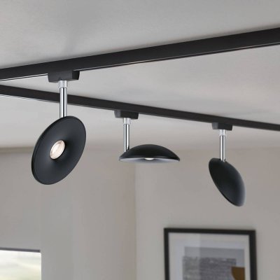 PAULMANN URail Spot LED Sph&egrave;re noir mat chrome # 7,4W 2700K 969,38