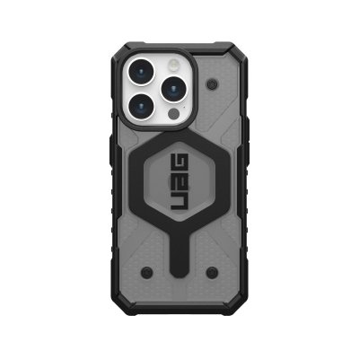 URBAN ARMOR GEAR  Pathfinder MagSafe Coque arri&egrave;re Apple iPhone 15 Pro gris transparent