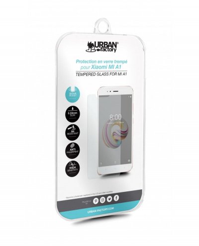 URBAN FACTORY  Mi A1 Tempered Glass Clair