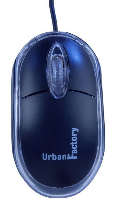URBAN FACTORY  Souris filaire Cristal - Noir