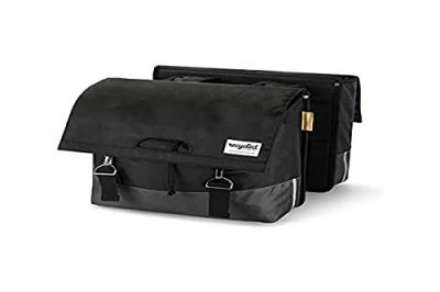 URBAN PROOF  double sacoche 40 litres en poly&eacute;thyl&egrave;ne noir/gris