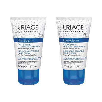 URIAGE  Bari&eacute;derm Cr&egrave;me Mains Isolante R&eacute;paratrice Lot de 2 x 50 ml