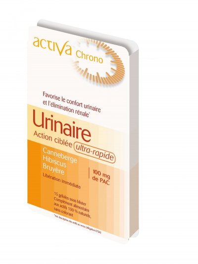 ACTIVA Urinaire Action Ciblee Ultra-rapide 15 gelules Chrono 