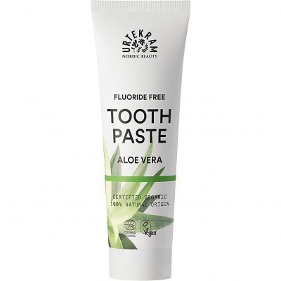 URTEKRAM  Dentifrice bio &agrave; l'aloe vera sans fluorure, orange, 75 ml