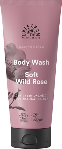 URTEKRAM  Gel douche &agrave; la Rose Sauvage 200ml - Hydratant et Nourrissant