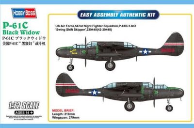 HOBBYBOSS Us P-61c Black Widow - 1:72e - Hobby Boss