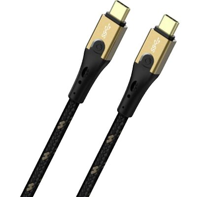 OEHLBACH USB 3.2 Gen1 (USB 3.0) USB-C m&acirc;le 1.00 m noir/or