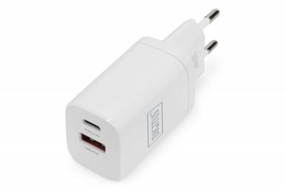 DIGITUS USB Charger 1x USB-A / 1x USB-C 30W Dual Port, 1x 2,4A, 1x DA-10062