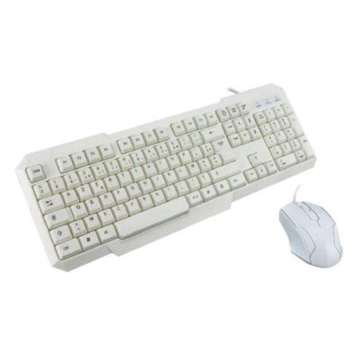 MCL USB Keyboard + Mouse KIT White FR