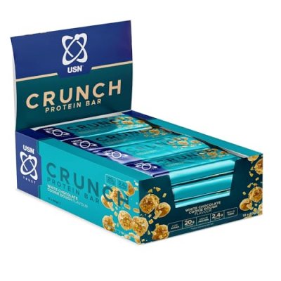 USN  Lot de 12 Barres Trust Crunch Chocolat Blanc Cookies 60g
