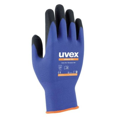 UVEX  Gants de travail athletic lite, bleu/anthracite, T. 9 - Lot de 10