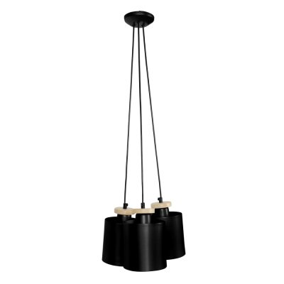 TOSEL UZIBUZE - Lustre grappe m&eacute;tal noir