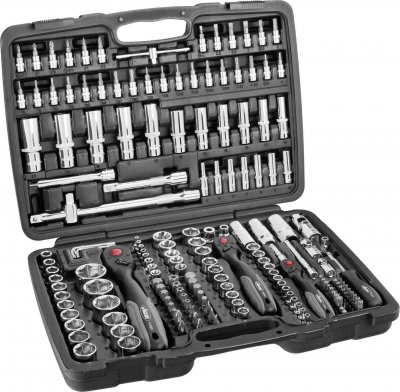 VIGOR V2461 Jeu de douilles 6,3 mm, 10 mm, 12,5 mm, 172 pi&egrave;ces - 
