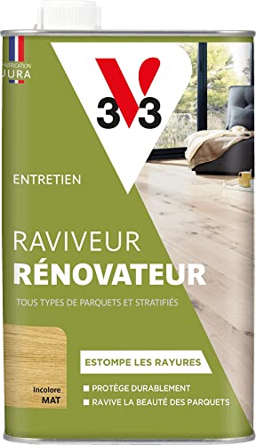 V33  Raviveur r&eacute;novateur parquets et stratifi&eacute;s, Incolore Mat 1L