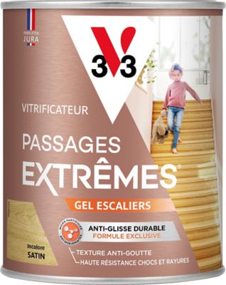 V33  - Vitrificateur Gel escaliers Incolore Satin 0,75L - Incolore