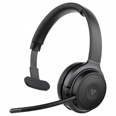 V7  HB605M - Micro-casque - sur-oreille - Bluetooth - sans fil - gris, noir 